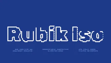 Rubik Iso - Free Outline Font