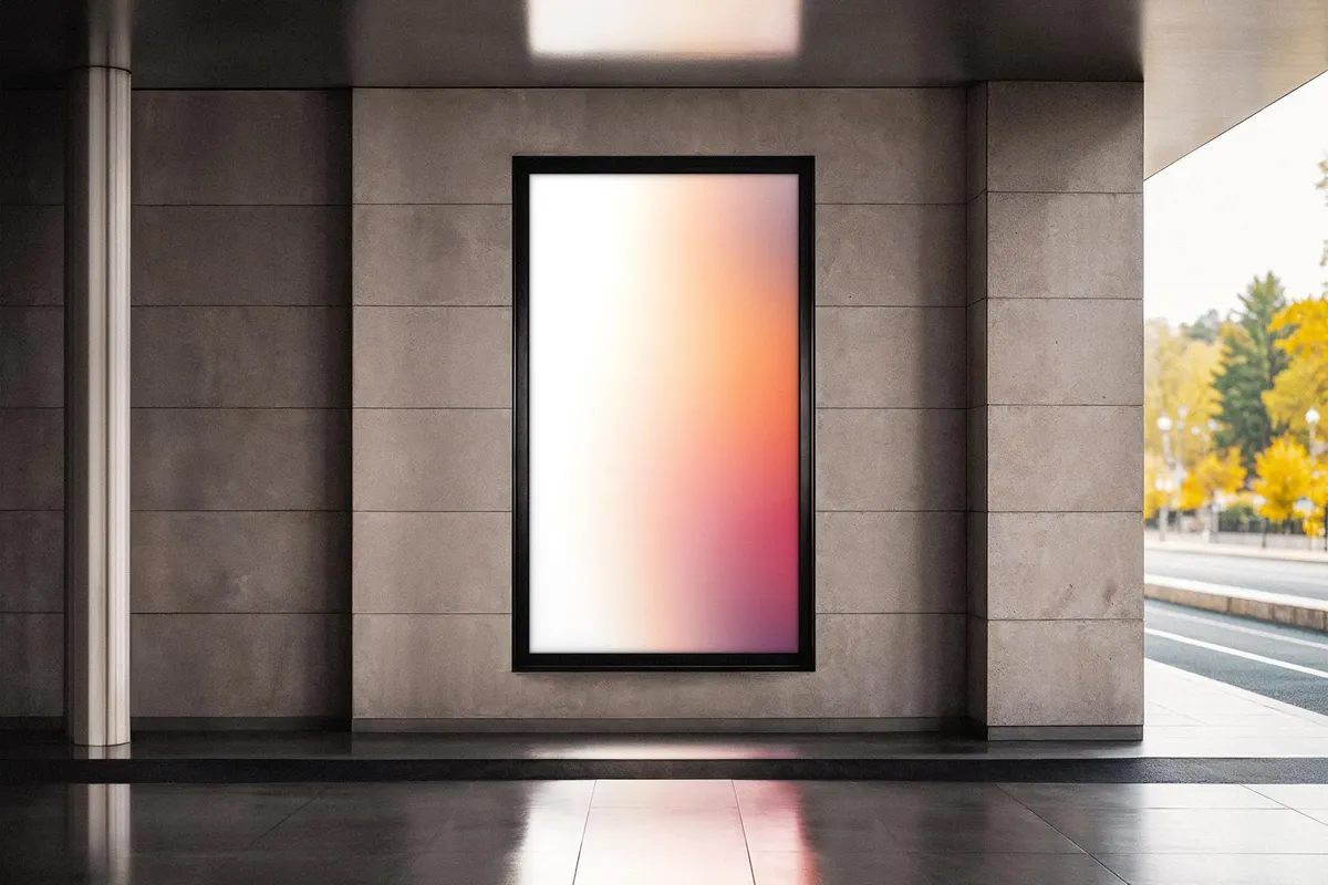 Outdoor Vertical Screen Mockup