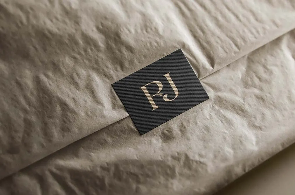 Tissue Paper & Sticker Logo Mockup