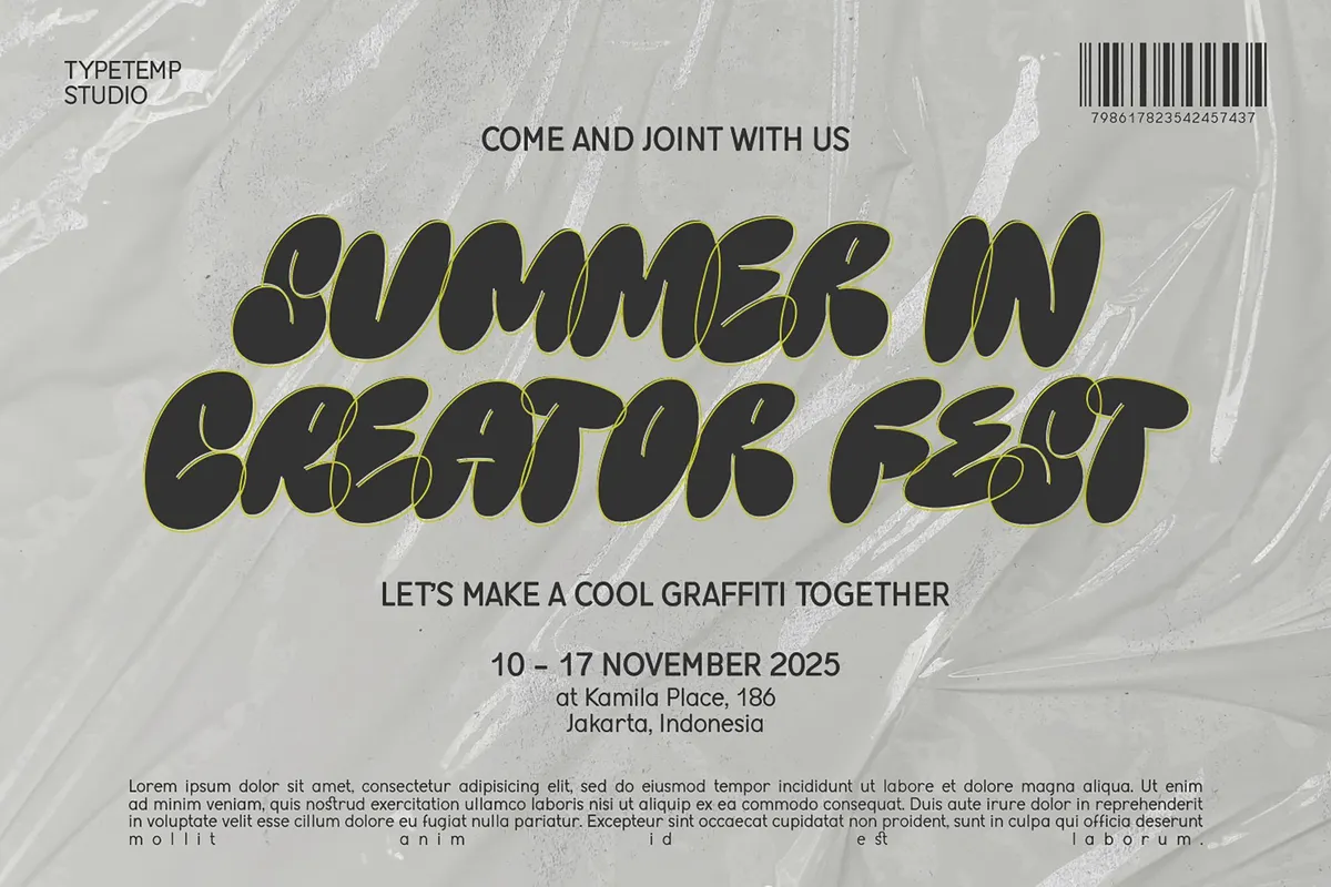 Puffy Kloky Bubble Font
