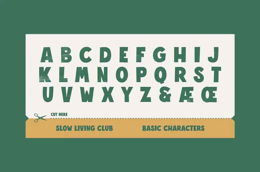 Slow Living Club — Display Font
