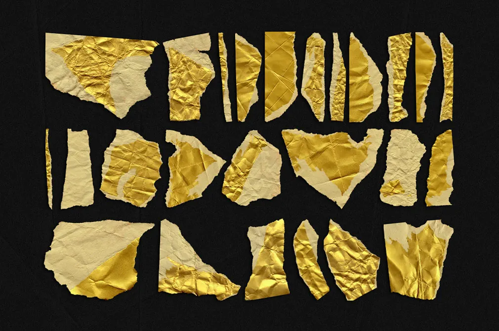 Gold Paper Textures: Elements