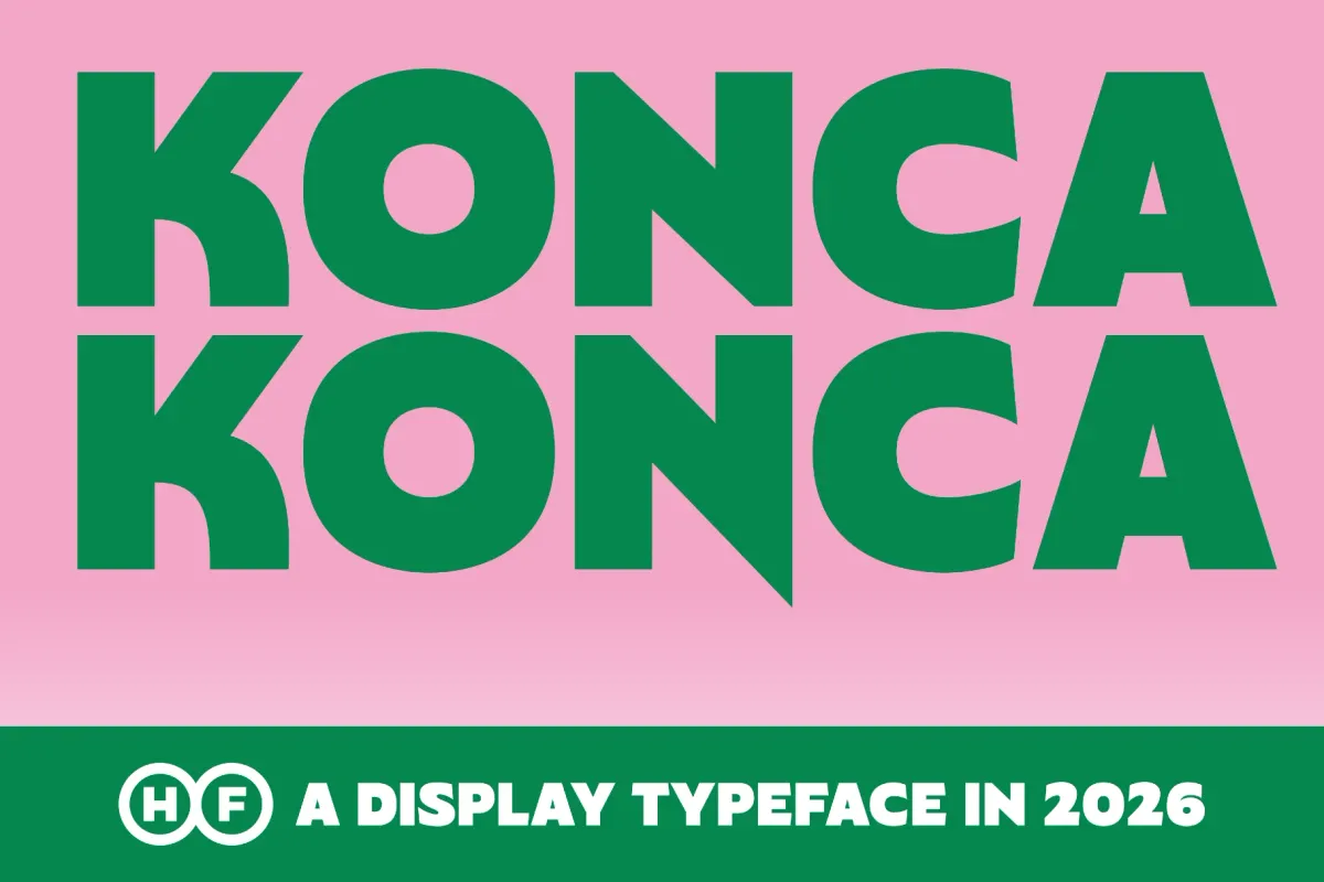 Konca HF - Bold Retro Display Font Duo