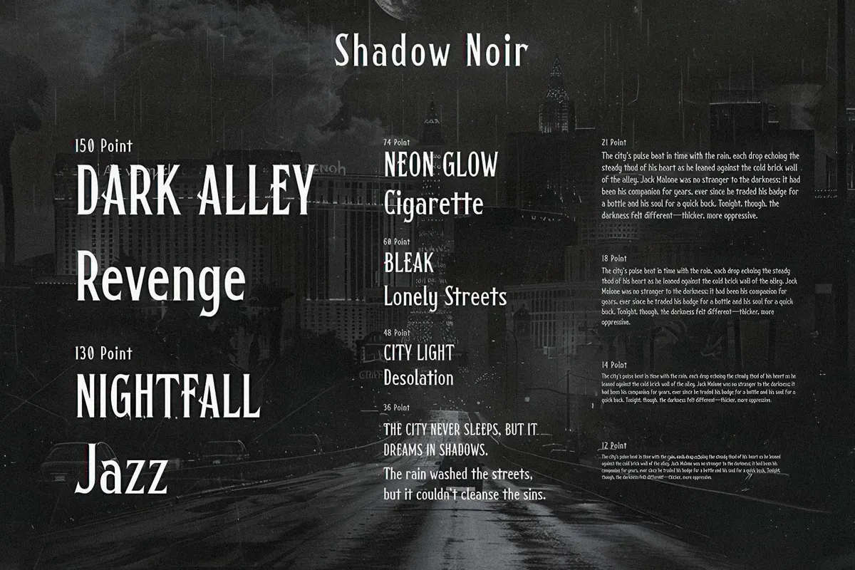 Shadow Noir Typeface