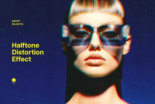 Halftone Distortion Photo Effect