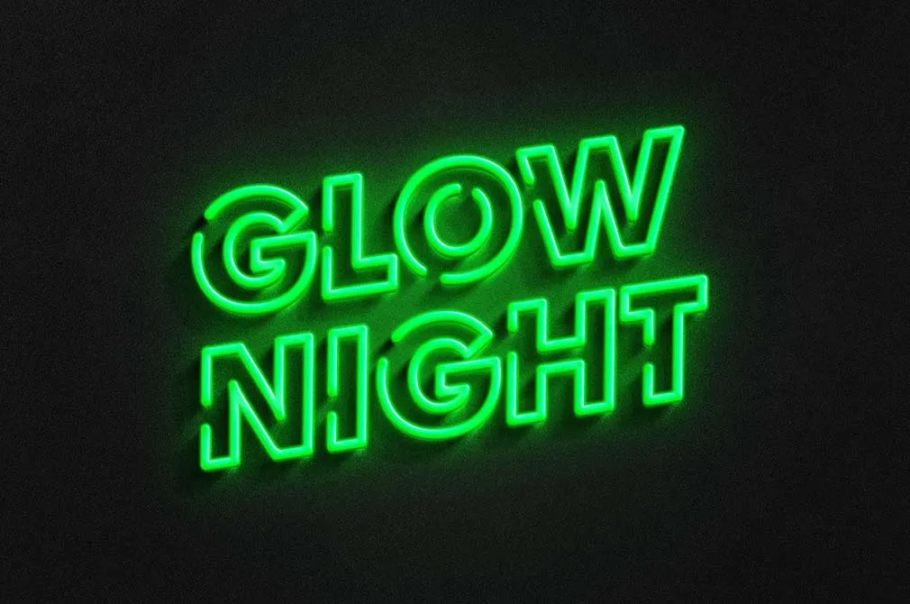Neon Logo Mockup