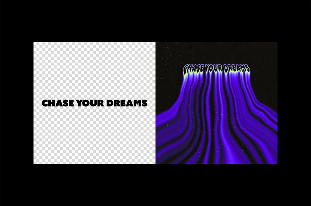 Liquid Melting Illusion Text Effect