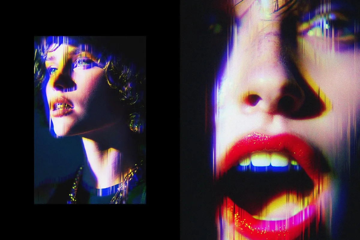 Cyber Glitch Photo Template