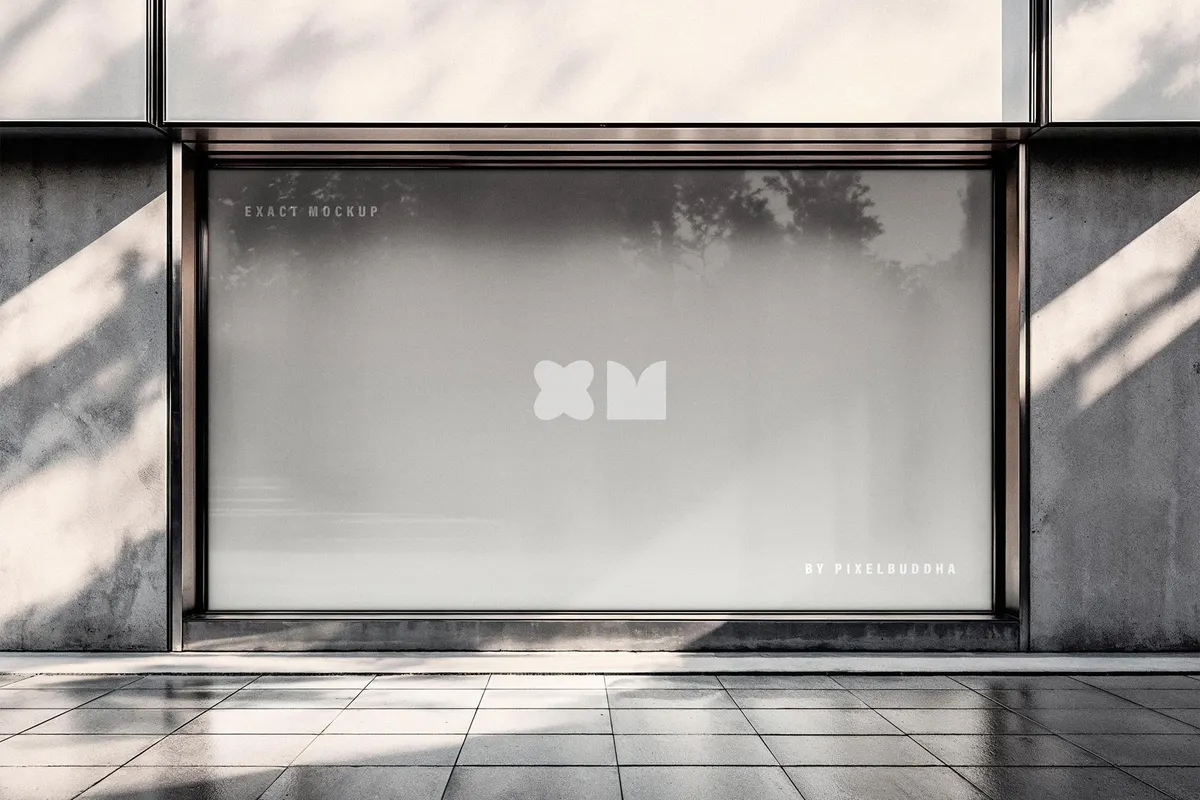 Storefront Window Billboard Mockup