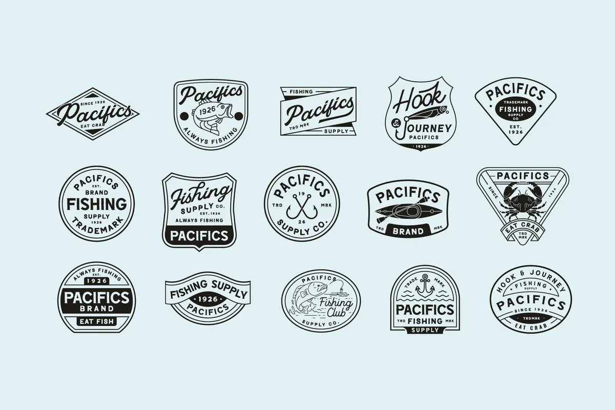 Vintage Fishing Logo Templates