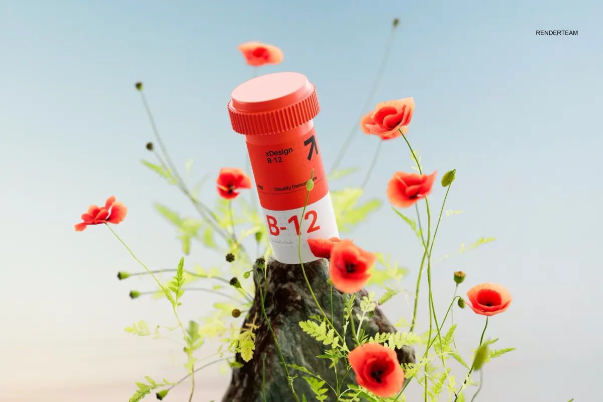 Pill Bottle Botanical Mockup