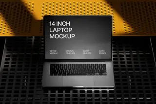 Front-Facing MacBook Pro 14 on Grid