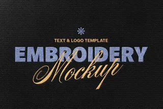 Stitching Embroidery Logo Mockup
