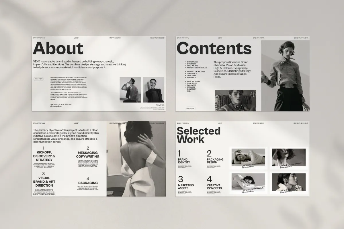 Vexo Brand Proposal Presentation Template