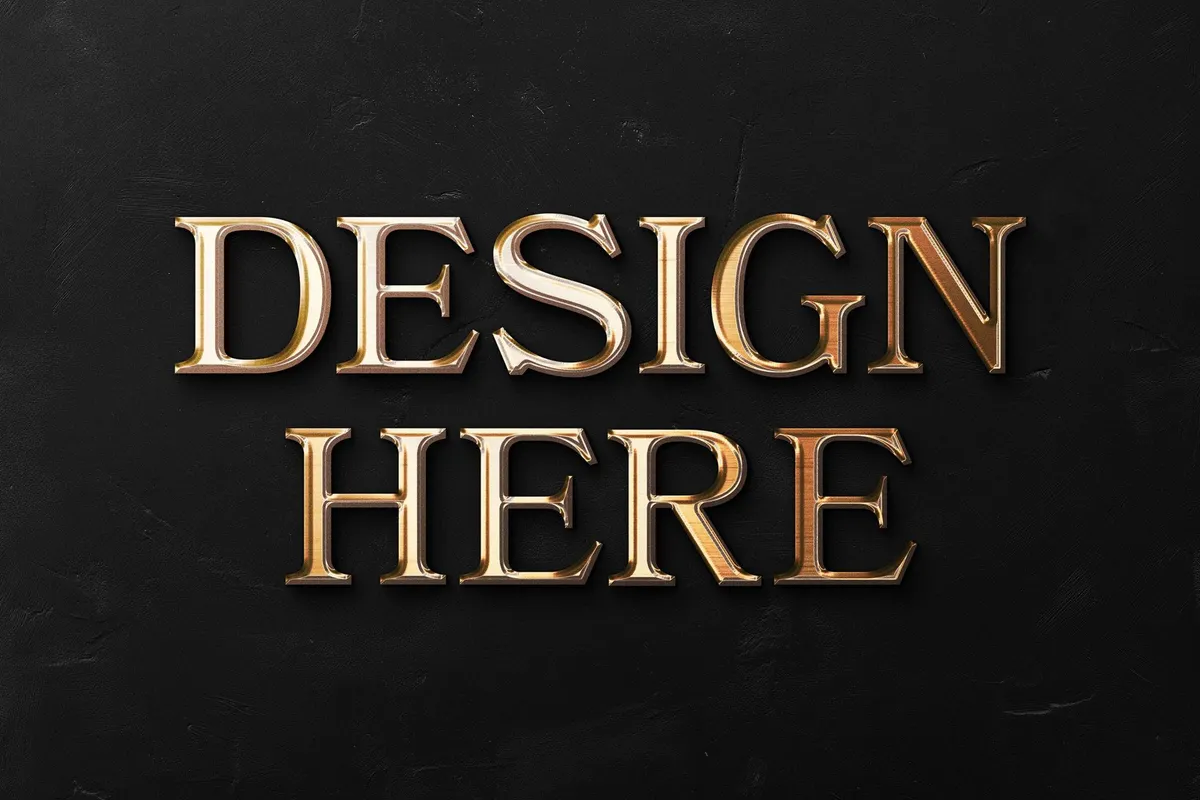 Gold Metal Text & Logo Effect