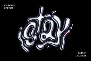 Liquid Chrome Text & Logo Effect