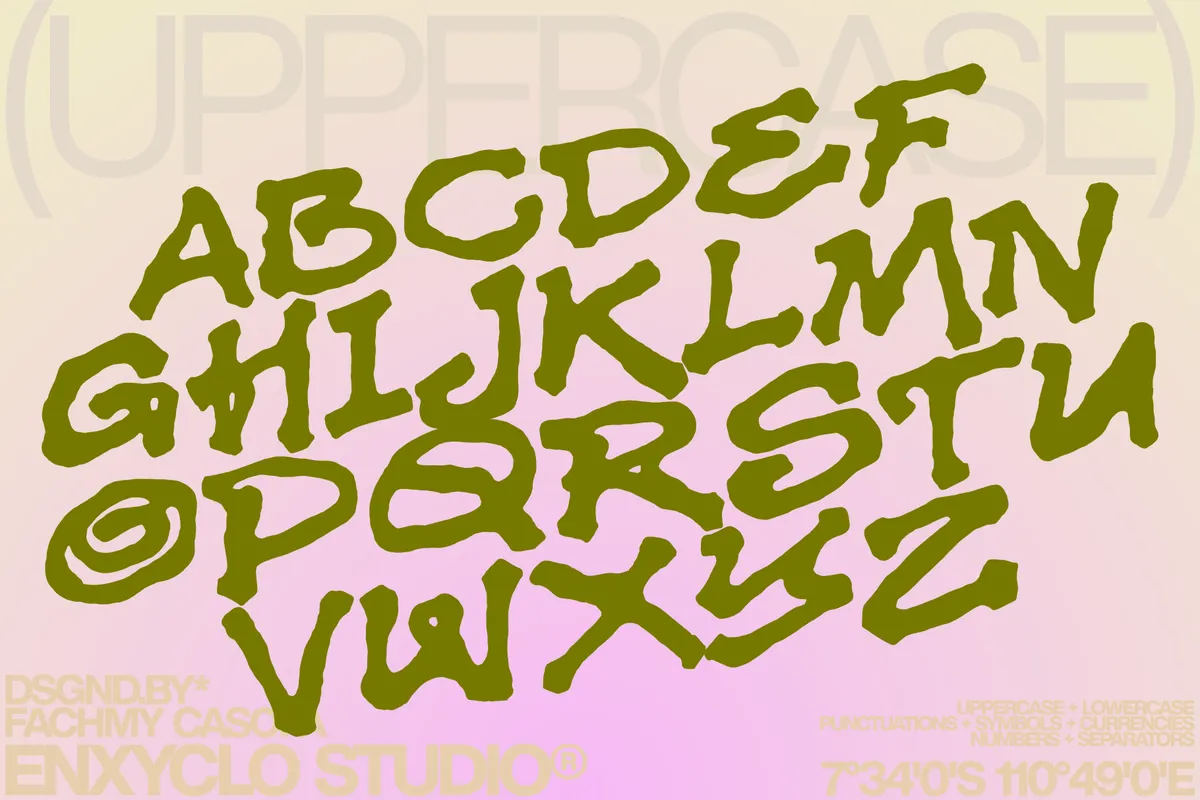 Rogia - Hand Drawn Brush Food Font