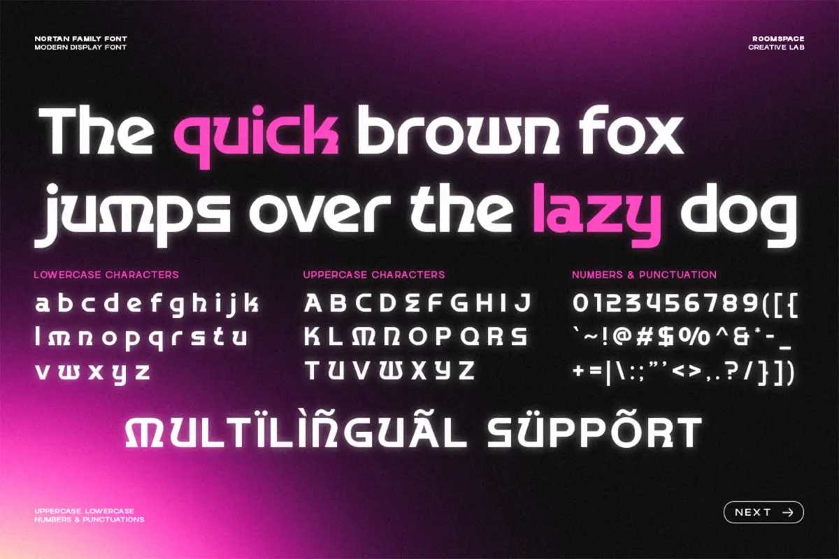 Nortan – Futuristic Display Sans Font