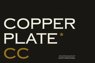 Copperplate CC - Free Engraved Font