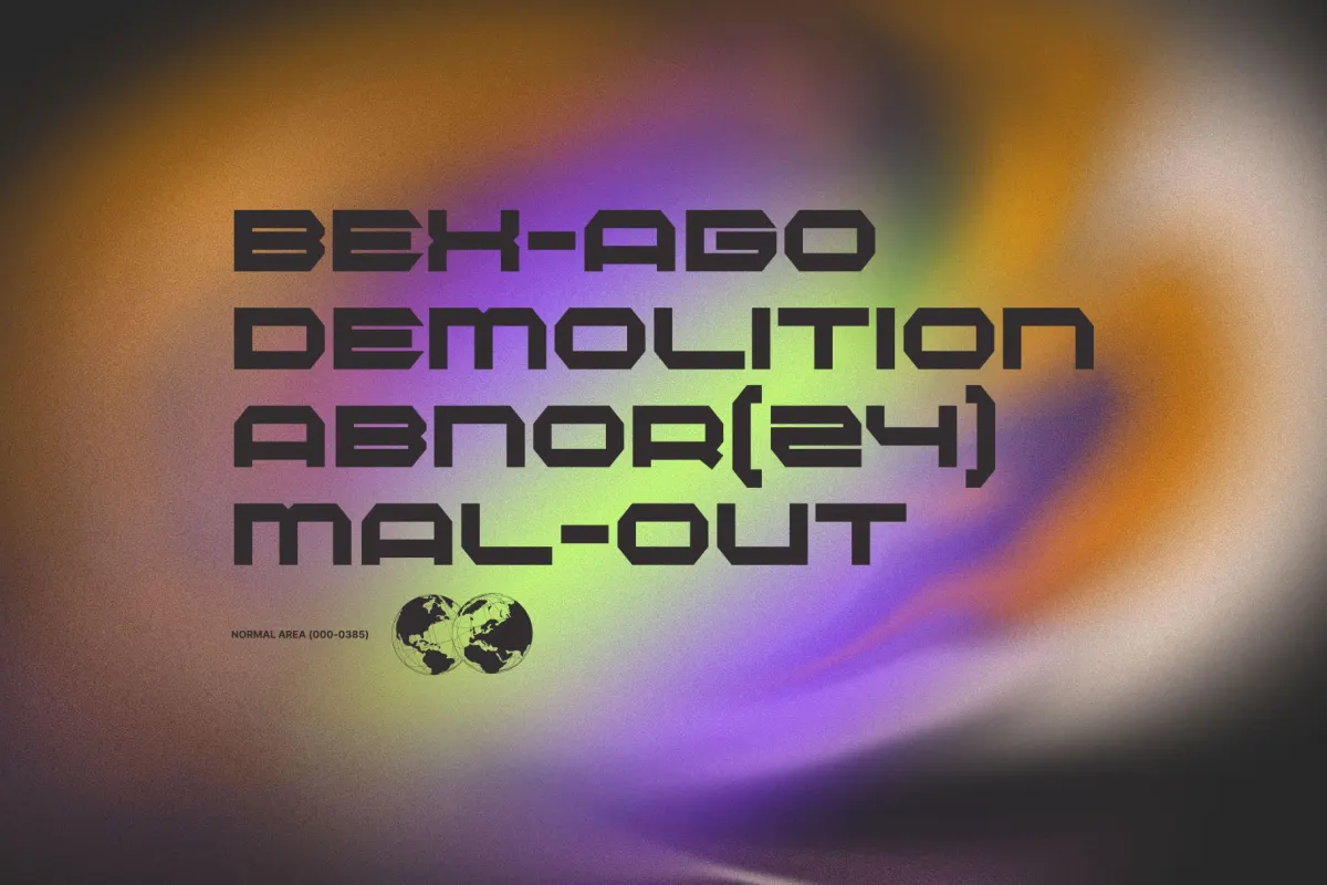 Bexago - Geometric Futuristic Font