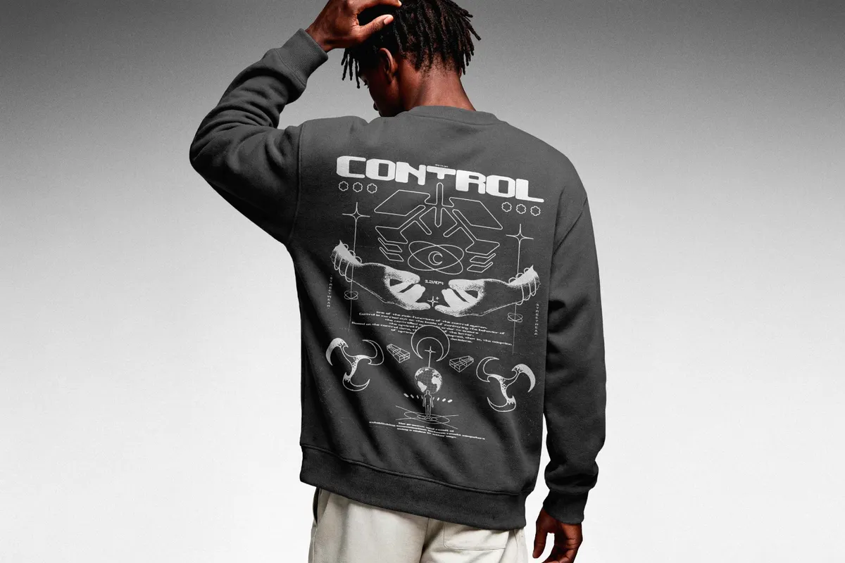 Sweatshirt Mockup Back View
