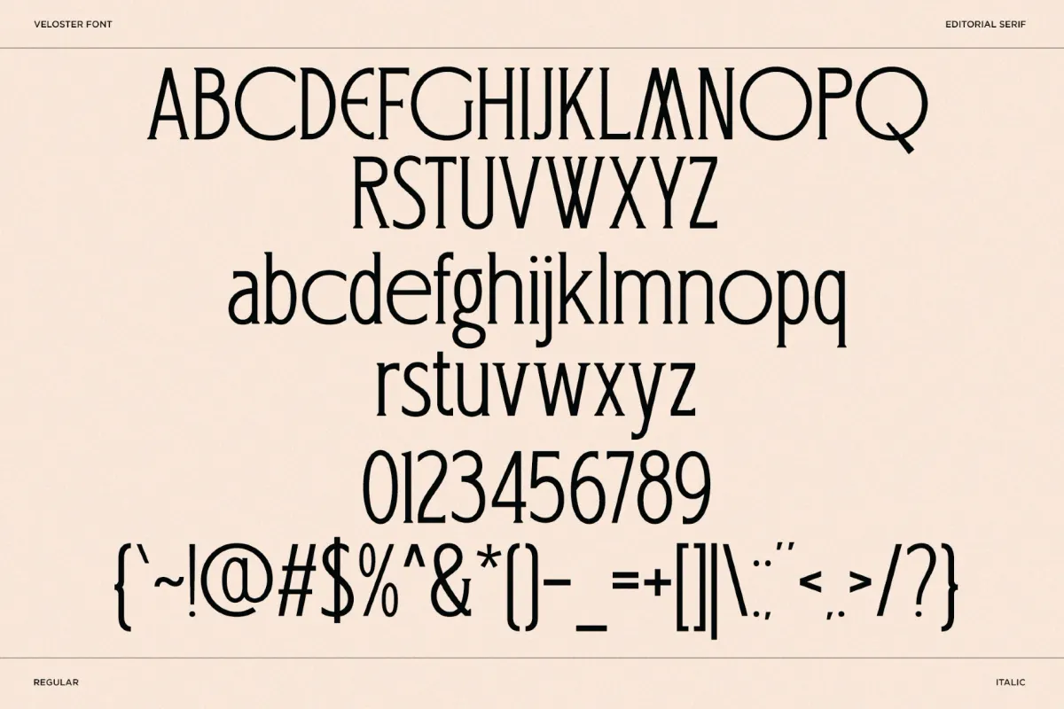 Veloster - Luxury Editorial Serif Font