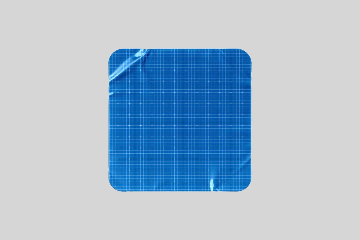Wrinkled Glossy Sticker Mockup