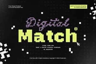 Digital Match - Pixel Font Duo