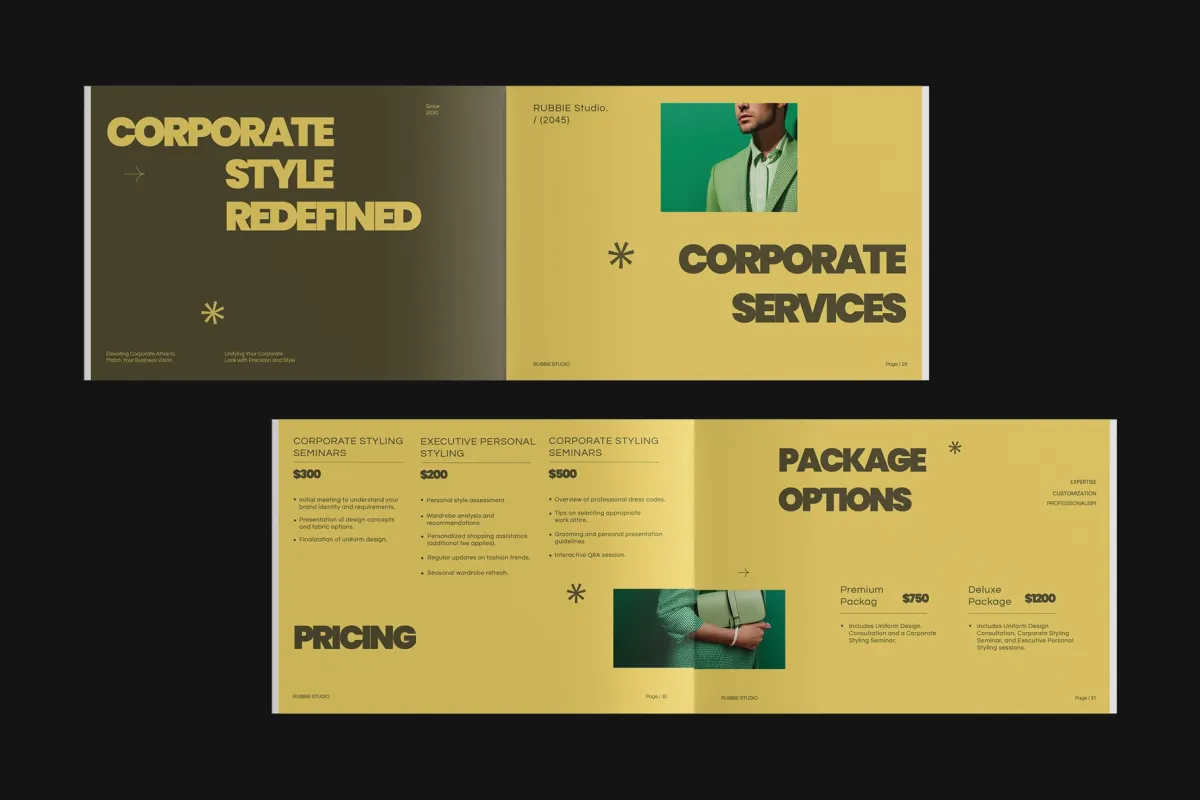 Services and Pricing Guide for Affinity Template