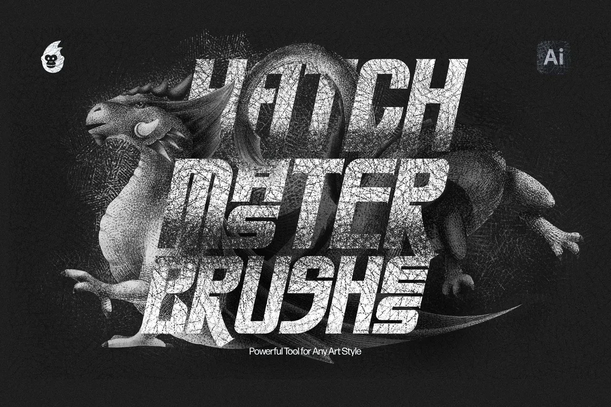 Hatch Master Illustrator Brushes
