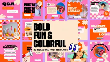 Bold Fun & Colorful Instagram Post Templates
