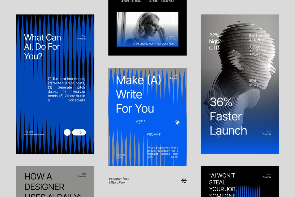 AI Automation Instagram Pack (AI, EPS, PSD)