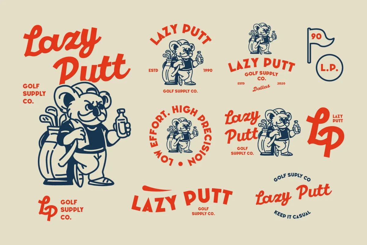 Retro Golf Club Mascot Bundle