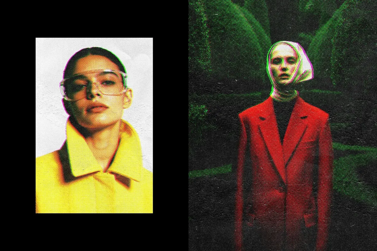 Halftone Magazine Photo Effect