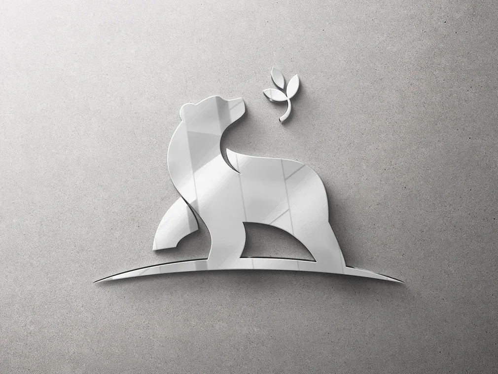 Glass Sign Logo Mockup