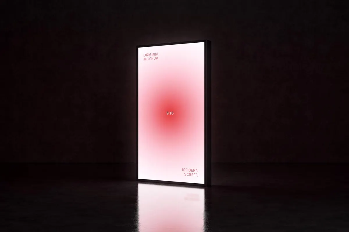 9:16 Digital Signage Screen Mockup