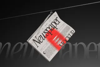 Hanging Newspaper Mockup