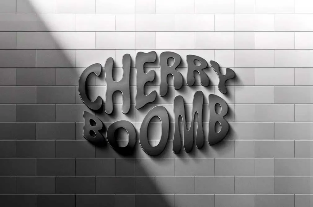Metal Chrome Sign Logo Mockup